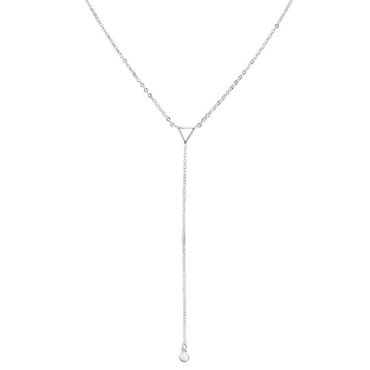 Target Women's Triangle Y-necklace In Silver Plated -