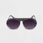 Women's Retro Aviator Sunglasses - A New Day Gray
