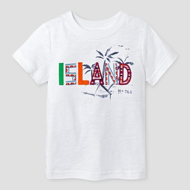 Toddler Boys' Crew Neck T-shirt - Cat & Jack Eco White