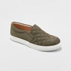 Women's Reese Wide Width Quilted Sneakers - A New Day Green 7.5w,