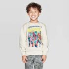 Toddler Boys' Marvel Crew Fleece Sweatshirt - Cream 4t, Boy's, Brown