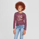 Girls' Thankful For Today Graphic Long Sleeve T-shirt - Cat & Jack Purple