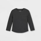 Toddler Boys' Ottoman Knit Long Sleeve T-shirt - Cat & Jack Charcoal Gray