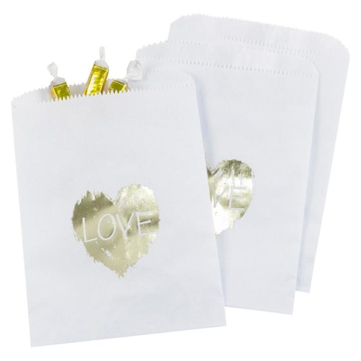Hortense B. Hewitt 25ct Brush Of Love Treat Bags White
