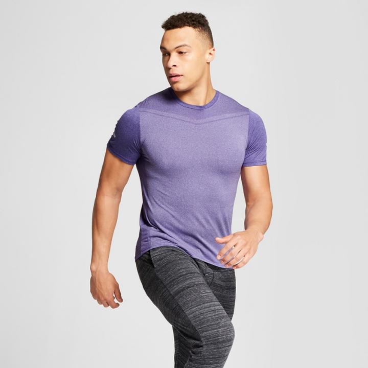 Men's Seamless Short Sleeve Run T-shirt - C9 Champion Candied Purple Heather