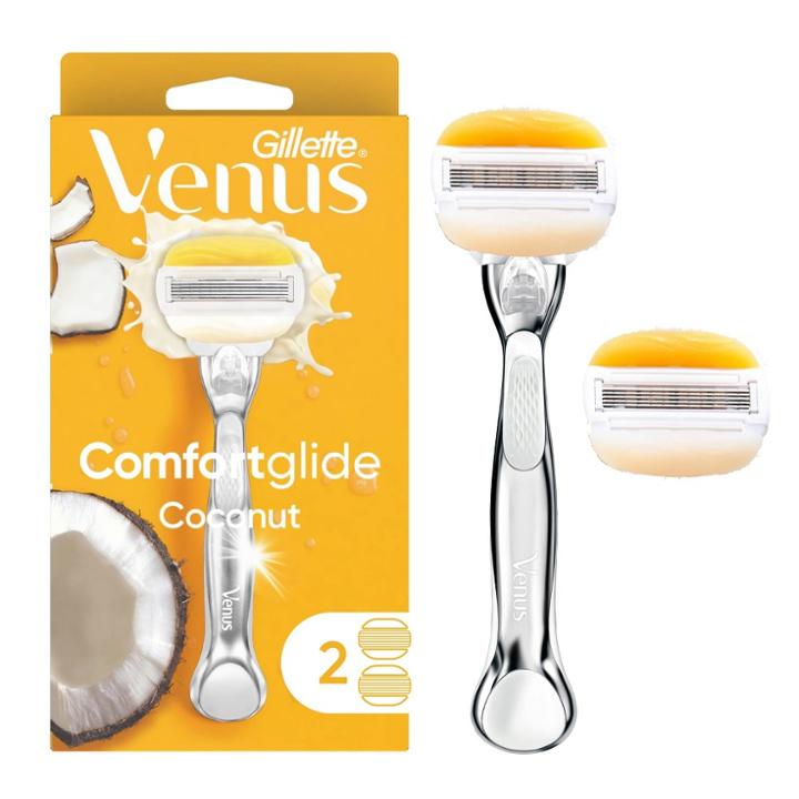 Venus Comfortglide With Olay Coconut Women's Razor + 2 Razor Blade Refills