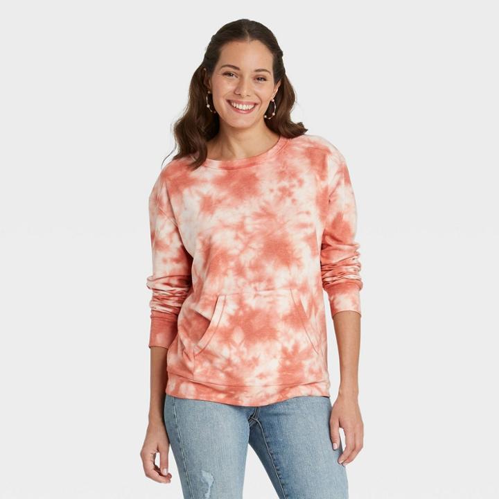 Women's Tie-dye Sweatshirt - Knox Rose Rust