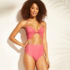 Women's Shore Lightly Lined Cut Out One Piece - Shade & Shore Mauve Dot