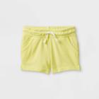 Toddler Girls' Knit Pull-on Shorts - Cat & Jack Bright Yellow