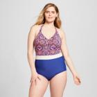Sea Angel Women's Paisley Halter One Piece - Maroon