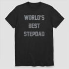 Fifth Sun Men's World's Best Stepdad Short Sleeve Graphic T-shirt - Black