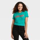 Fifth Sun Women's Holiday Merry Short Sleeve Graphic T-shirt - Green