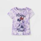 Toddler Girls' Disney Minnie Mouse Short Sleeve Graphic T-shirt - Purple