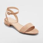 Women's Winona Wide Width Ankle Strap Sandal - A New Day Taupe (brown) 12w,