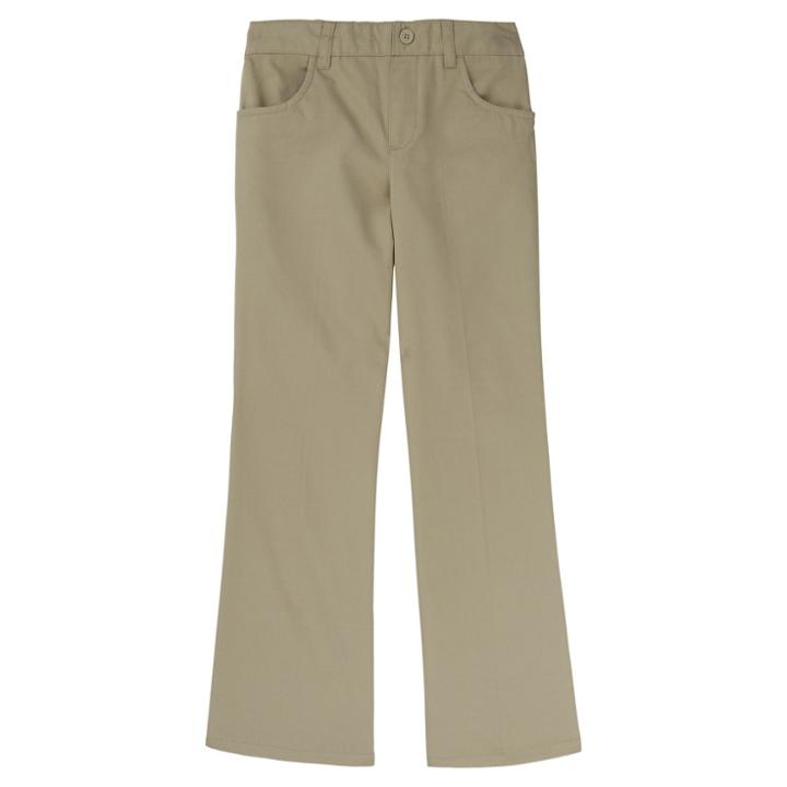 French Toast Girls' Woven Pull-on Uniform Chino Pants - Khaki (green) X6,