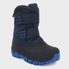 Boys' Neko Cold Weather Double Strap Winter Boots - Cat & Jack Navy (blue)