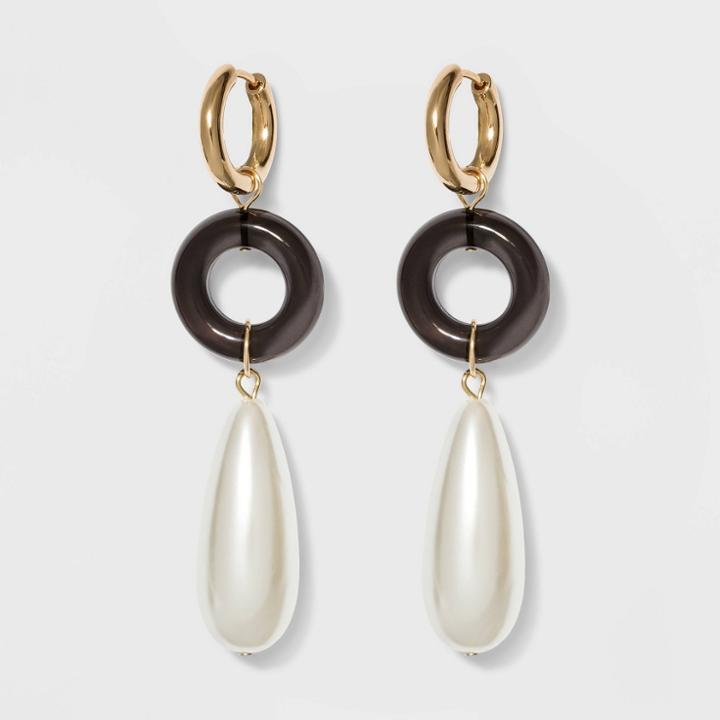 Sugarfix By Baublebar Luxe Drop Earrings - Black, Women's
