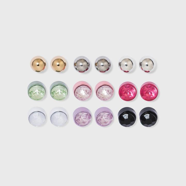 Girls' 9pk Stud Earring Set - Art Class