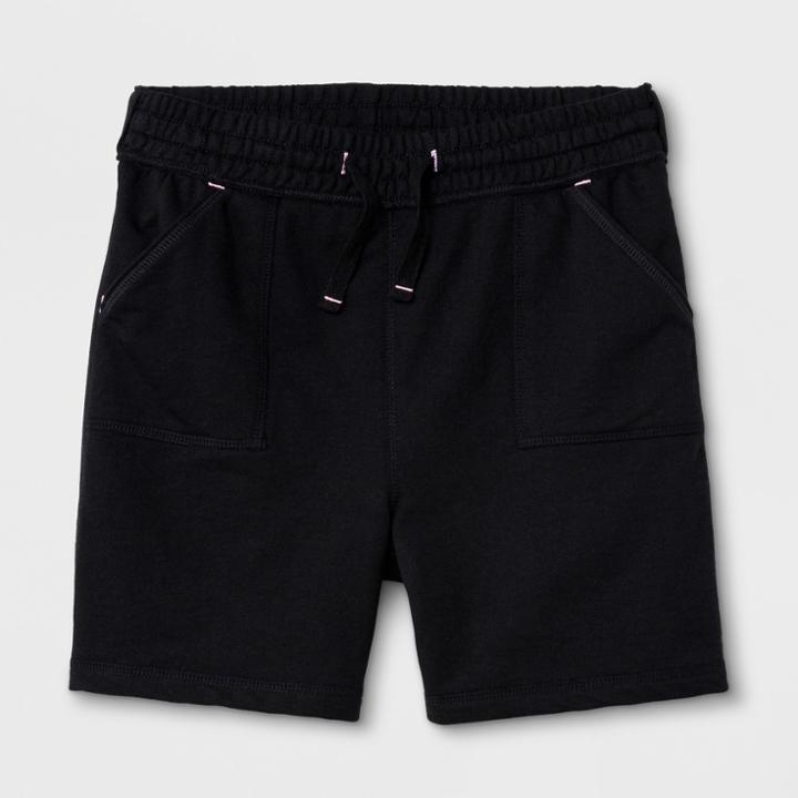 Girls' Adaptive Knit Shorts - Cat & Jack Black
