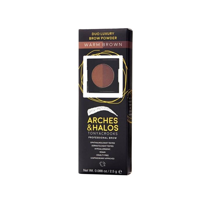 Arches & Halos Duo Luxury Brow Powder Warm Brown