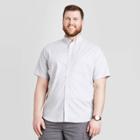 Men's Tall Standard Fit Short Sleeve Button-down Shirt - Goodfellow & Co Gray