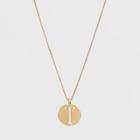Gold Plated Initial T Pendant Necklace - A New Day Gold, Gold - T