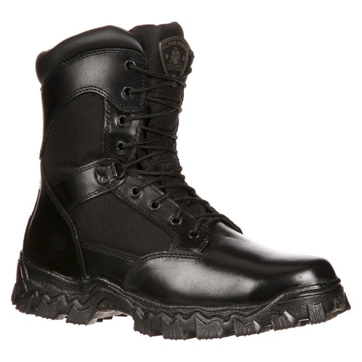 Rocky Boots Men's Rocky Wide Width Alpha Force Boots - Black 9.5w,