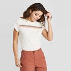 Women's Je Taime Standard Fit Short Sleeve Crewneck T-shirt - Universal Thread Cream S, Women's, Size: