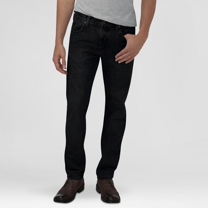 Dickies Men's Big & Tall Slim Fit Straight Leg 5-pocket Pants Black