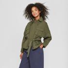 Women's Deconstructed Army Jacket - Who What Wear Olive