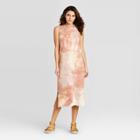 Women's Sleeveless Tie-dye Effect Dress - Universal Thread Pink Xl, Women's, Dark Pink