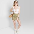 Women's Sleeveless Sweetheart Neck Cropped Top - Wild Fable Cream Xs, Women's, White