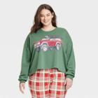 Ford Bronco Women's Plus Size Bronco Christmas Tree Graphic Sweatshirt - Green