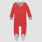 Honest Baby Stars Organic Cotton Footed Pajama - Red