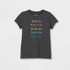 Girls' 'besties' Short Sleeve Graphic T-shirt - Cat & Jack Charcoal Gray
