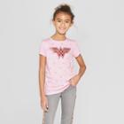 Plus Size Girls' Dc Comics Wonder Woman Valentine's Day Short Sleeve T-shirt - Pink