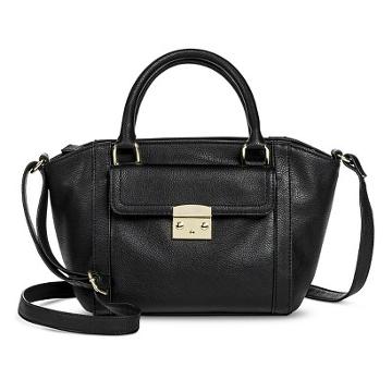 Merona Women's Crossbody Satchel Handbag - Black