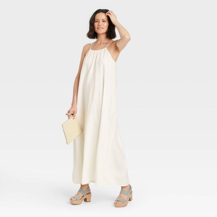 Women's Sleeveless Dress - A New Day White