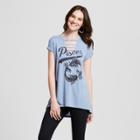 Women's Short Sleeve Pisces Sign Graphic T-shirt - Modern Lux (juniors') Blue