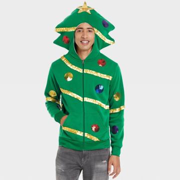 Mad Engine Men's Christmas Tree Sweatshirt - Green