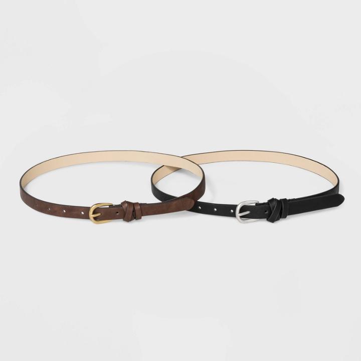 Target Women's Wrapped Keeper Belt - Universal Thread Black/brown
