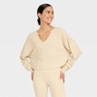 Women's Waffle Long Sleeve Top - Joylab Ivory