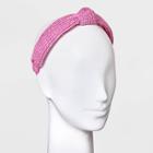 Sweater Knit Top Knot Headband - Universal Thread Pink