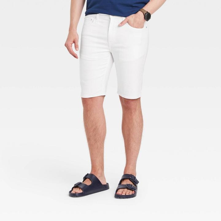 Men's 10.5 Slim Fit Jean Shorts - Goodfellow & Co White