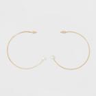Simulated Pearls On Open Ended Hoop Earrings - A New Day Gold