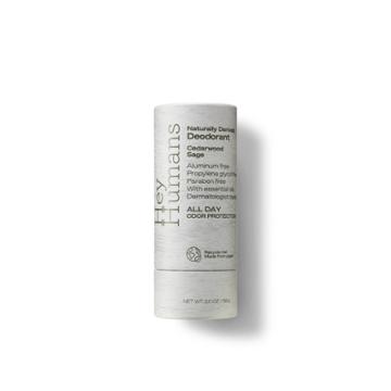 Hey Humans Cedarwood Sage Men's Deodorant, Aluminum Free + Natural Ingredients, Coconut Oil + Shea Butter