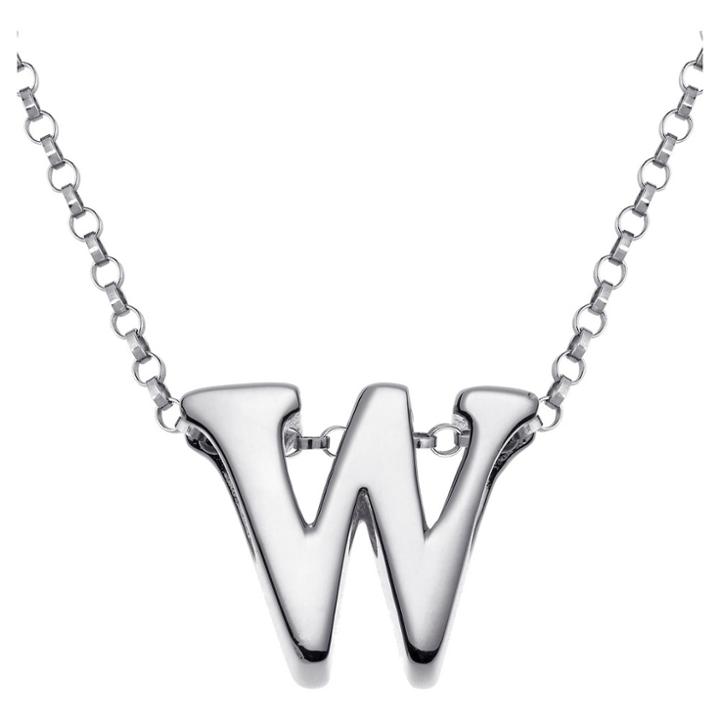Target Women's Sterling Silver 'w' Initial Charm Pendant -