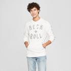 Target Junk Food Men's Rock & Roll Long Sleeve Hooded Sweatshirt - Optic White