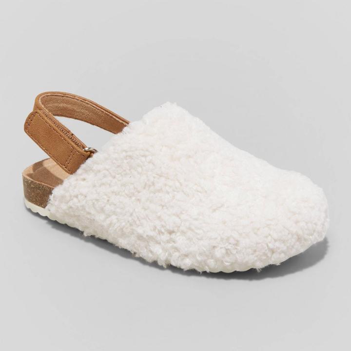 Toddler Girls' Monroe Clogs - Cat & Jack Cream