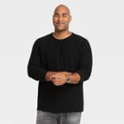 Men's Tall Regular Fit Long Sleeve Crewneck T-shirt - Goodfellow & Co Black